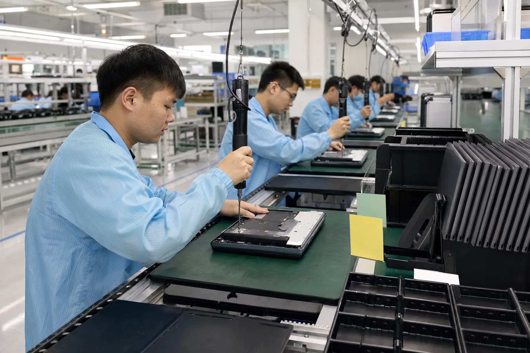 AIERXUAN OEM production line for custom mini PC and laptop assembly