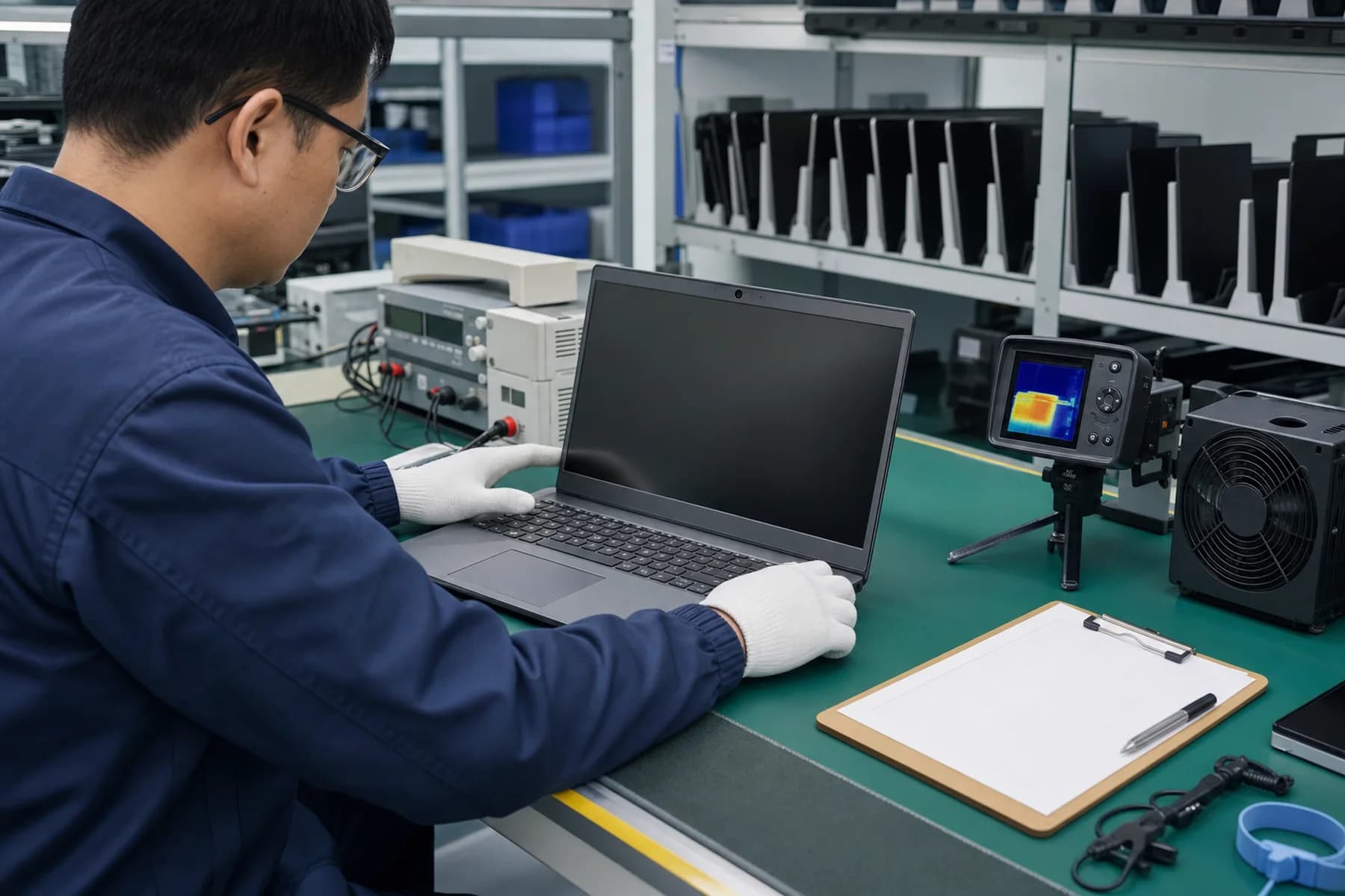 AIERXUAN QC inspection lab for mini PC functional testing